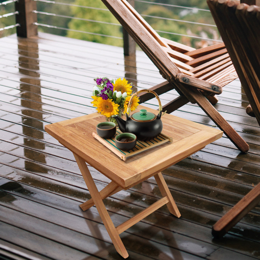 Seven Seas Teak Folding End Table