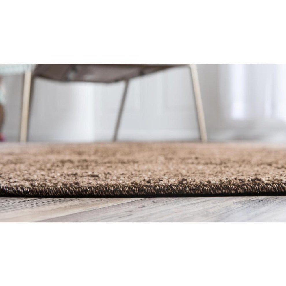 Rug Unique Loom Del Mar Brown Round 6' 0 x 6' 0