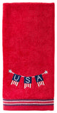 SKL Home Usa Banner Hand Towel, 2Pack, Red