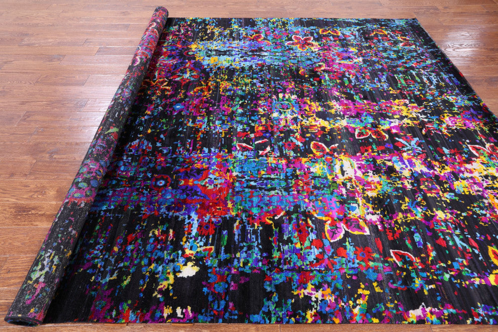 Persian Hand-Knotted Silk Rug 7' 10" X 9' 10" Q6800