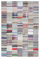 Rug N Carpet - Handmade Oriental 6' 7'' x 9' 10'' Unique Patchwork Kilim Rug