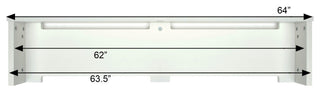 Wood Baseboard Heater Cover, 5' Length, Shaker, Open Endcaps