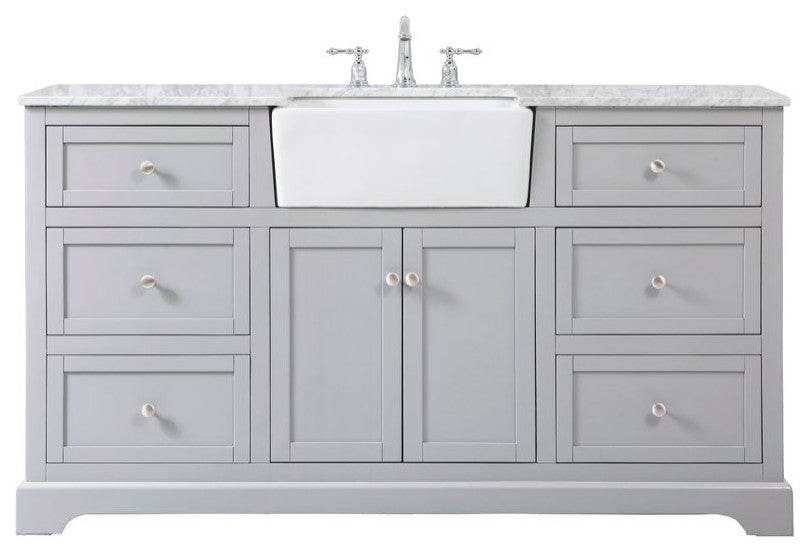 Home Living 22" Farmhouse Grey-Light Bathroom Vanity