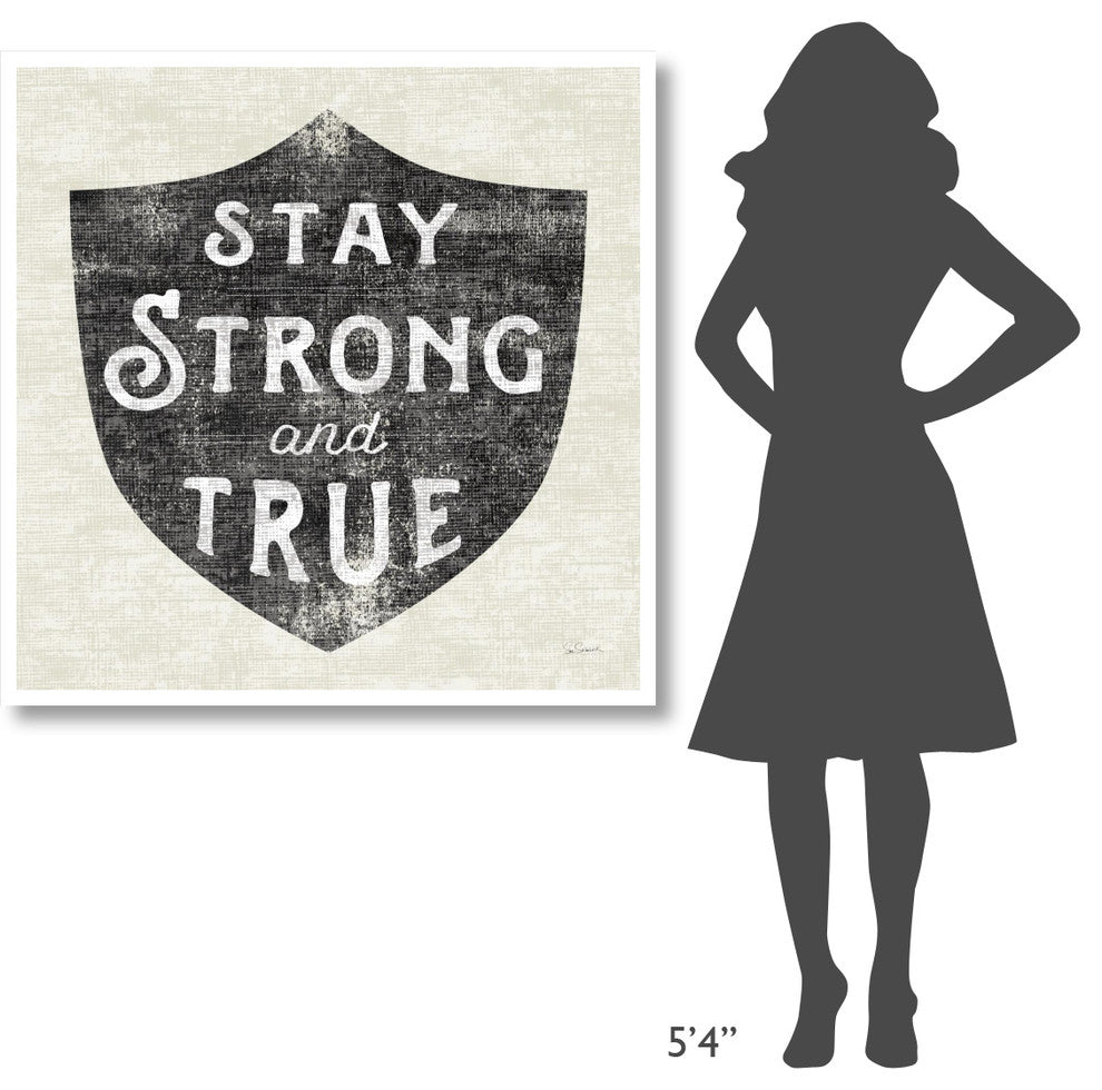 "Stay Strong Black" Digital Paper Print by Sue Schlabach, 42"x42"
