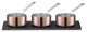 SCANPAN Maitre D' Copper 3-Piece Sauce Serving Set With Slate Board
