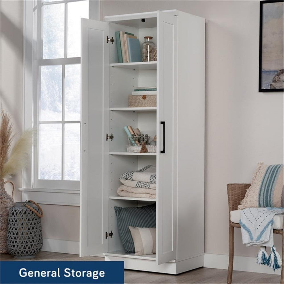Sauder Homeplus Engineered Wood Storage Cabinet in White Finish