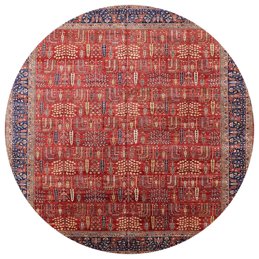 Ahgly Company Indoor Round Mid-Century Modern Area Rugs, 8' Round