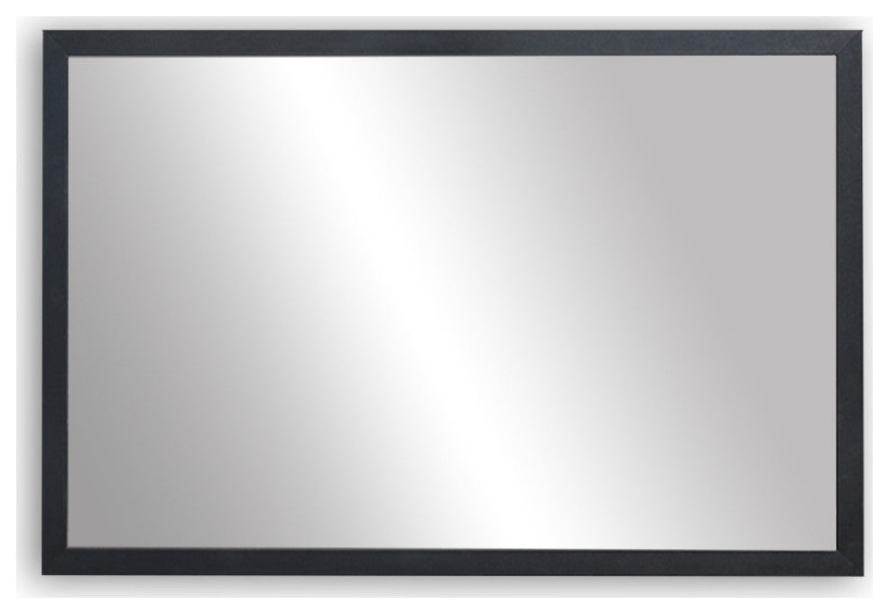 Ellis Framed Wall Mirror, Black, 28"x48"