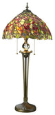 Croton Leaves Stained Glass Table Lamp