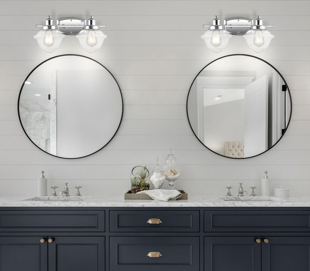 Orleans Iron LED Vanity Light, Chrome, 2 Bulb