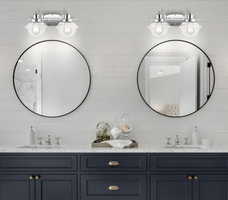 Orleans Iron LED Vanity Light, Chrome, 2 Bulb