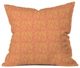 Allyson Johnson Fall Leaves Pattern Throw Pillow, 16"x16"