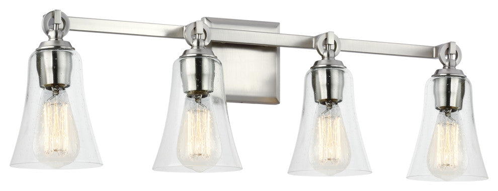 4-Light Vanity, Satin Nickel