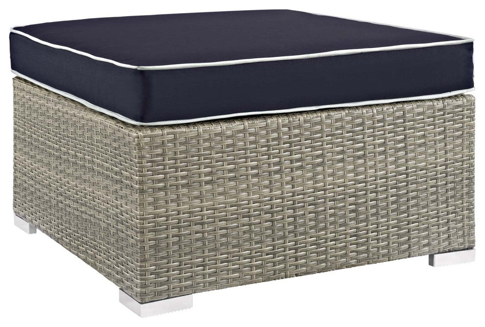 Repose Outdoor Patio Upholstered Fabric Ottoman by Modway
