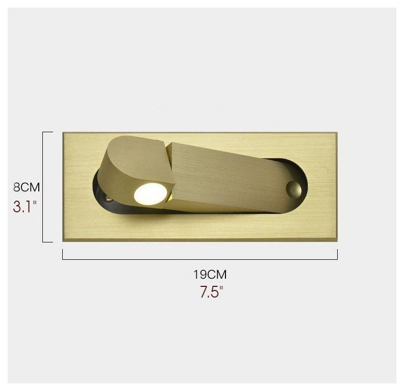Modern Minimalistic Wall Lamp in European Style, Living Room, Bedroom, Bronze, Neutral Light