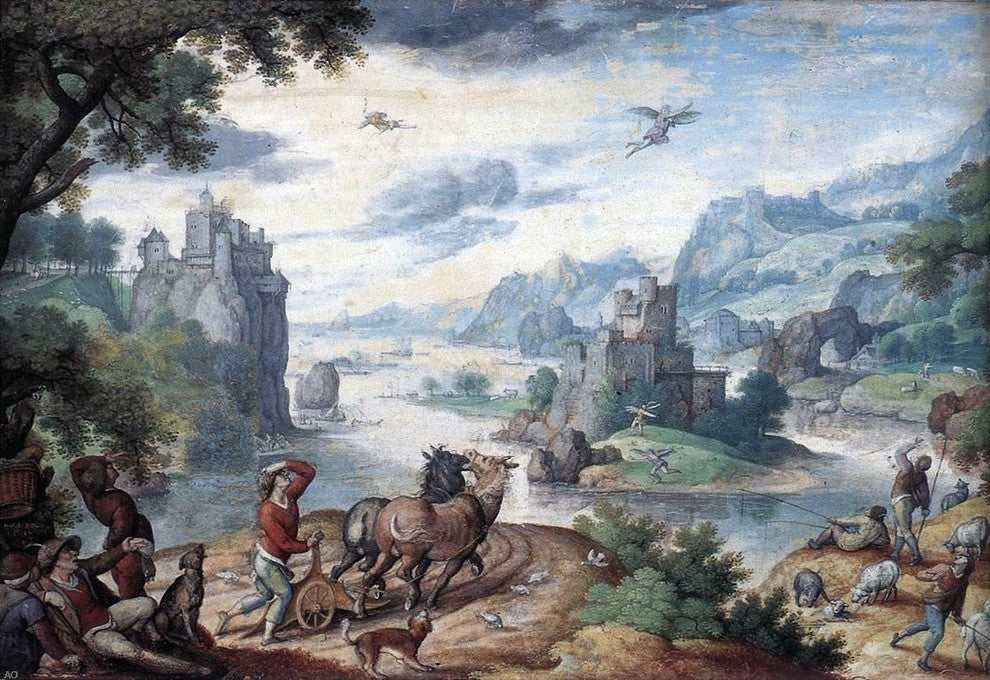 Hans Bol Landscape With the Fall of Icarus Wall Decal
