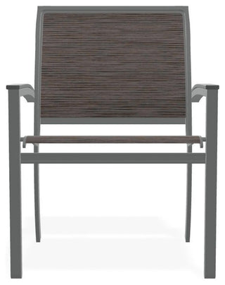 Bazza Sling Stackable Outdoor Dining Chair, James/Graphite
