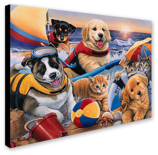 Jenny Newland 'Beach Buddies' Canvas Art, 24x18