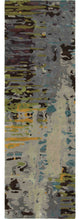 Galen Contemporary Abstract Multi/ Grey Area Rug, 2'6"X8'