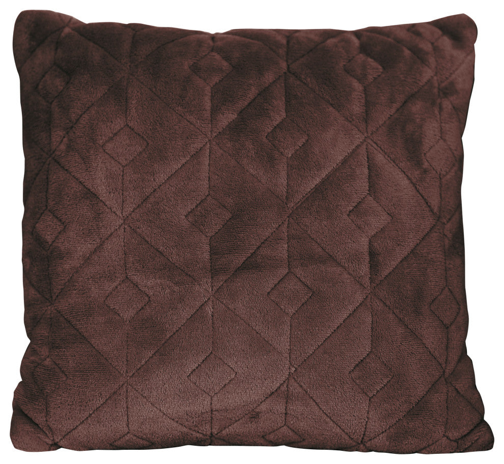 Diamond Square Quilted Coverlet 4-Piece Bedspread Set, Chestnut, Queen