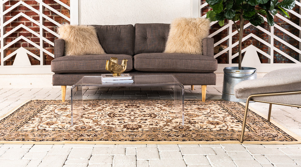 Unique Loom Ivory Washington Sialk Hill 5' 0 x 8' 0 Area Rug