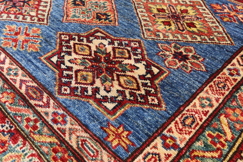 Super Kazak Handmade Area Rug 6' X 8'