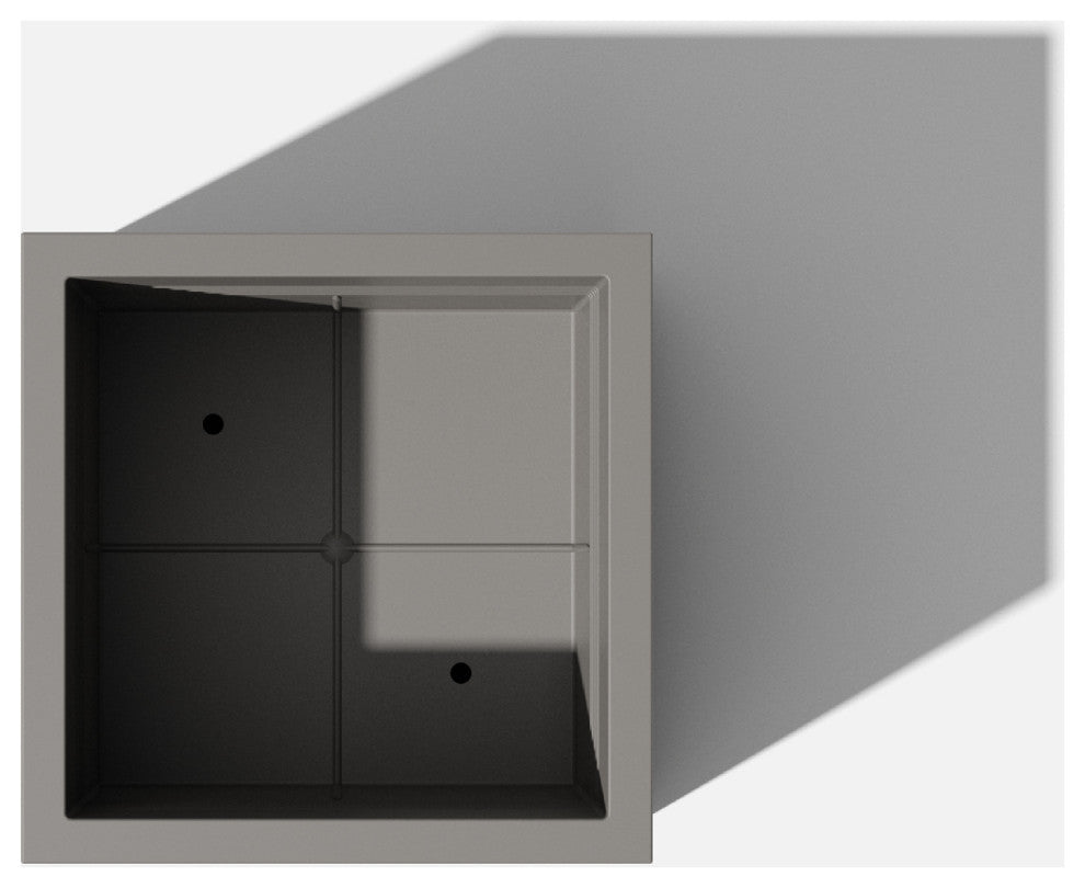 Veradek Block Series Cube Planter, Grey, Medium