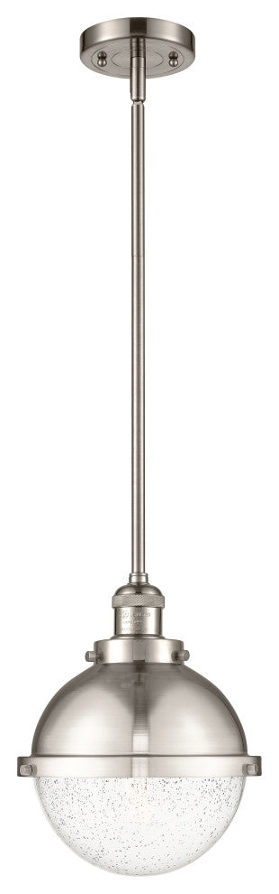 Innovations 201S-SN-HFS-84-SN-LED Hampden 1 Light Pendant, Brushed Satin Nickel