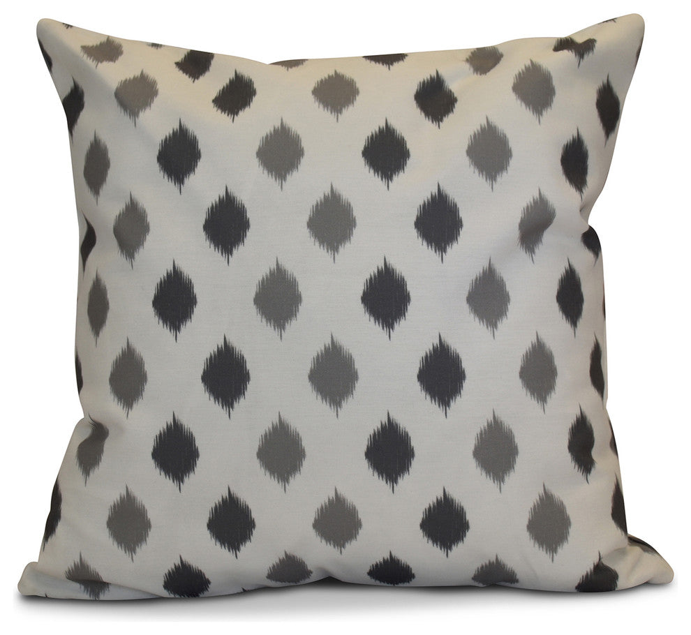 Decorative Holiday Pillow Geometric, Gray, 18"x18"