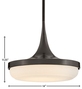 Fredrick Ramond Elsa Medium Led Convertible Pendant, Black Oxide