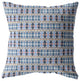 20" Blue Gray Spades Suede Throw Pillow