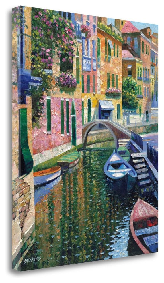 "Romantic Canal" By Howard Behrens, Giclee Print on Gallery Wrap Canvas
