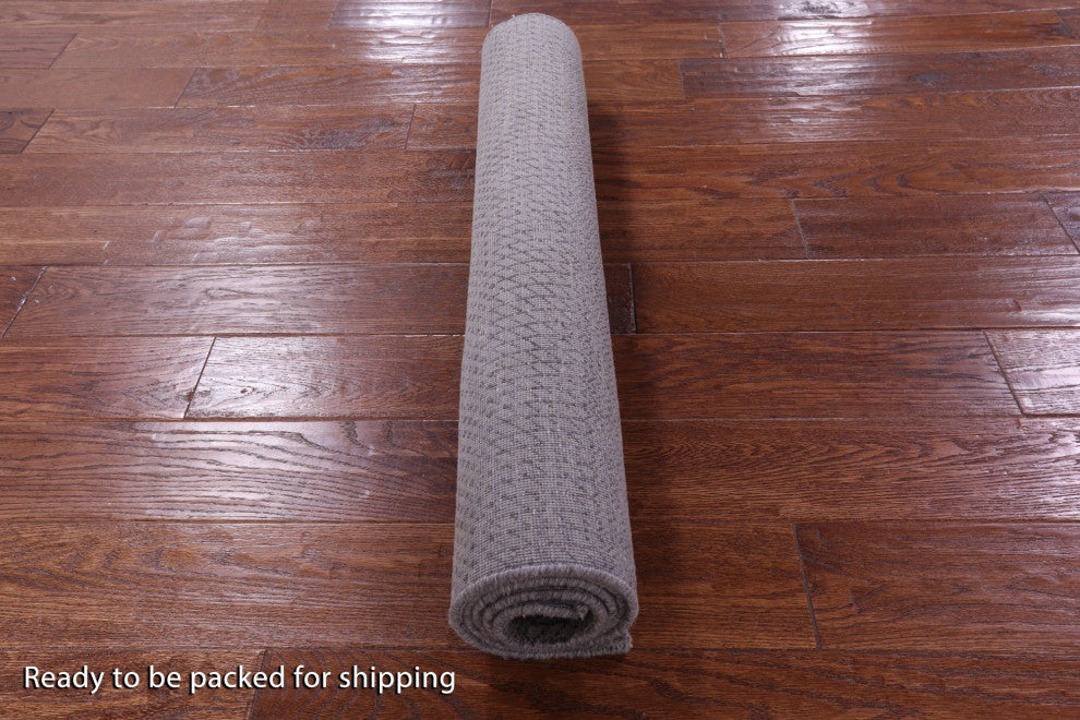 3' 0" X 5' 1" Savannah Grass Wool and Silk Handmade Rug Q11516