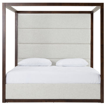 Modrest Manhattan Contemporary Canopy Cherry Bed, Queen