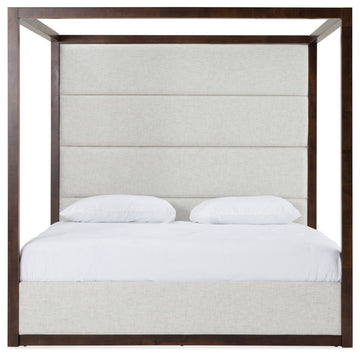 Modrest Manhattan Contemporary Canopy Cherry Bed, Queen