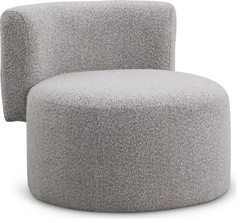 Como Boucle Fabric Upholstered Accent Chair, Taupe