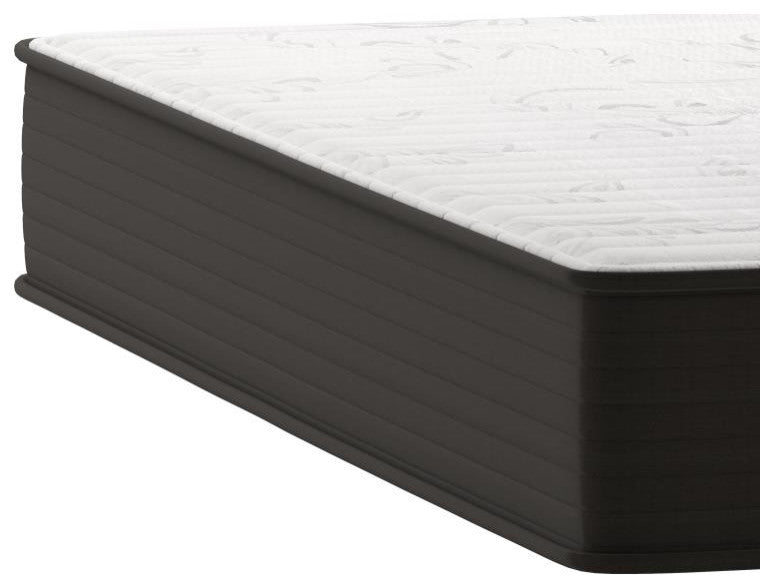 Dream 10 Inch Hybrid Mattress in a Box, White/Black, Full