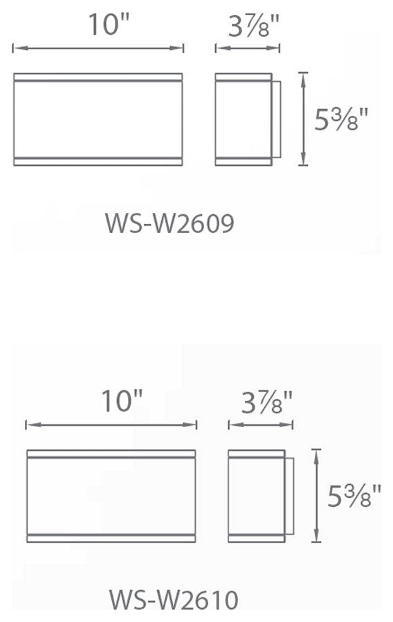 WAC Lighting Tube LED Outdoor Half Cylinder Up and Down Wall Light, Graphite