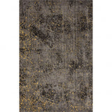 5" x 8" Gray and Yellow Abstract Sprinkle Area Rug