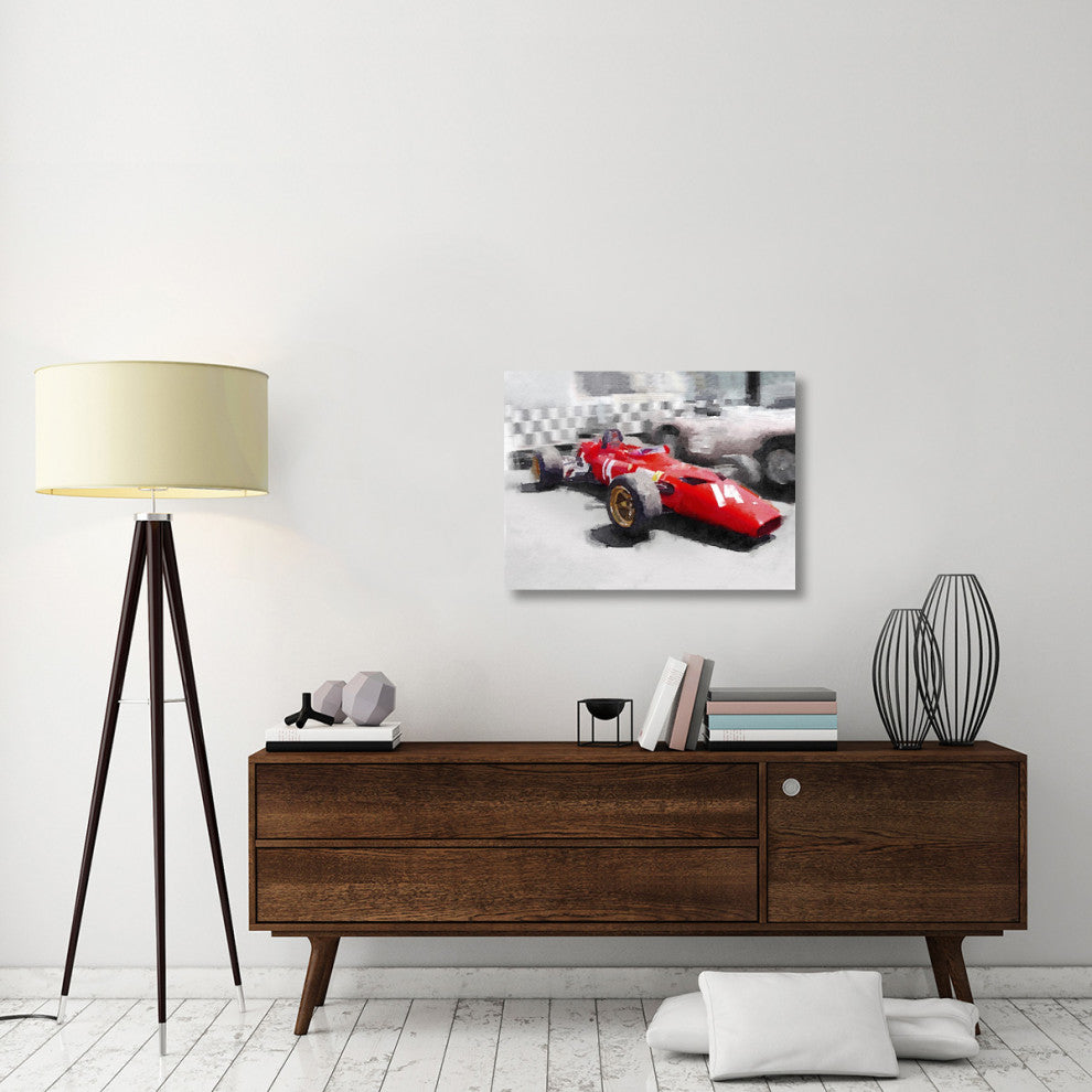 "Ferrari 312 Laguna Seca Watercolor" Fine Art Print