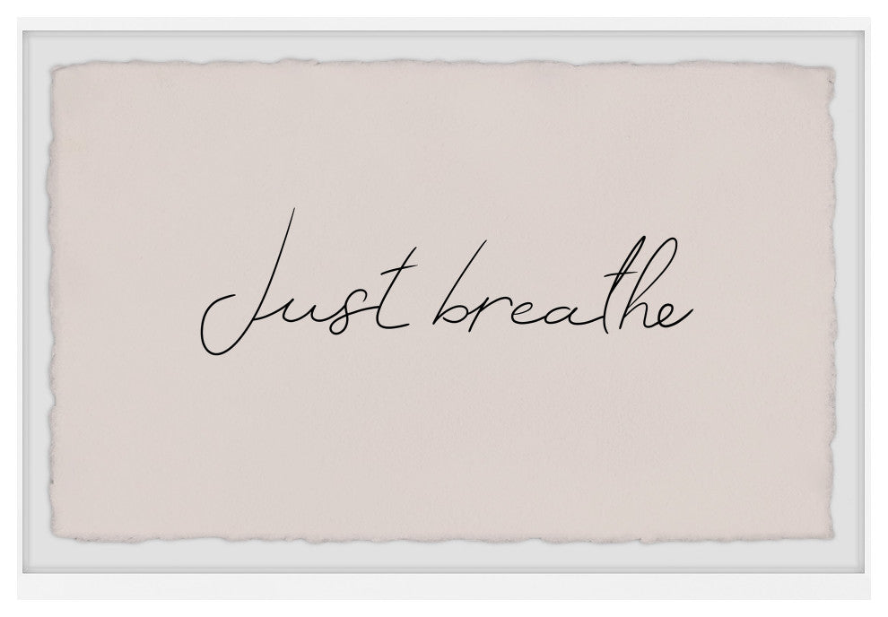 "Just Breathe II" Framed Painting Print, 30x20