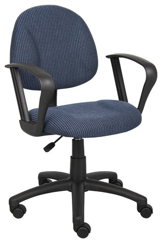 Boss Blue Deluxe Posture Chair With Loop Arms