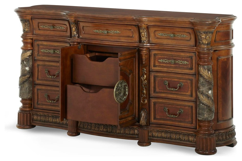 Aico Amini Villa Valencia Dresser in Classic Chestnut
