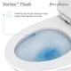 St. Tropez Elongated Toilet, Dual Vortex Flush, Matte White