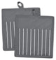 Gray Stripe Chef Pocket Mitt, Set of 2