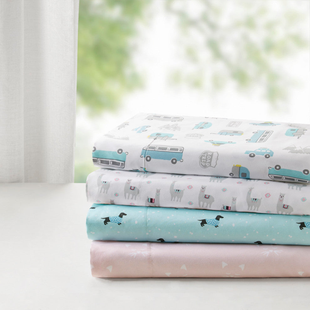 Intelligent Design Novelty Print Sheet Set, Grey Llamas