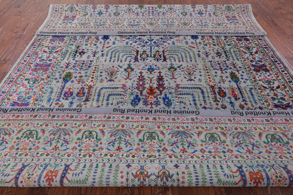 8' 11" X 12' 2" Persian Ziegler Handmade Wool & Silk Rug - Q13719