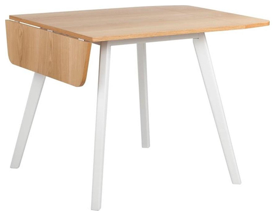 Universal Expert Abacus Extendable Dining Table Modern Oak and White