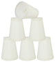 Aspen Creative 32666-X Hardback Empire Clip-On Lamp Shade in White 2 1/2"x4"x5", Pack Set of 6