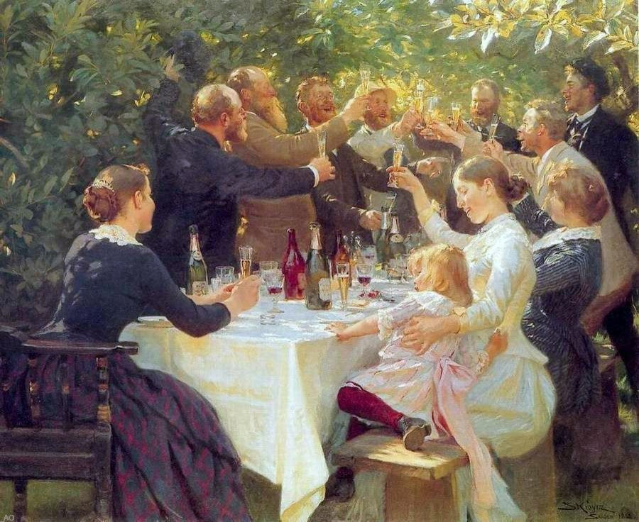 Peder Severin Kroyer Hip Hip Hurrah!, Gallery Wrapped Canvas Print, 20"x25"